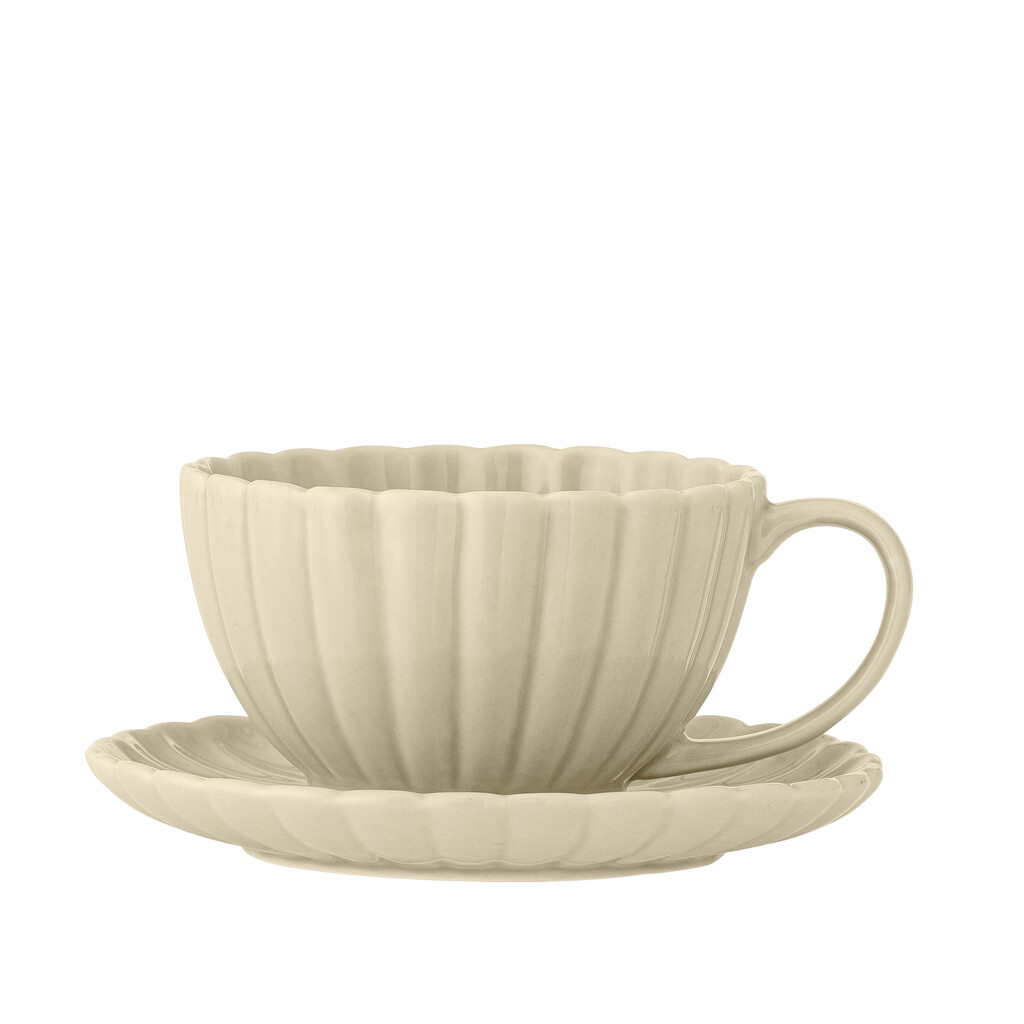 Latina Tasse mit Untertasse, Steingut