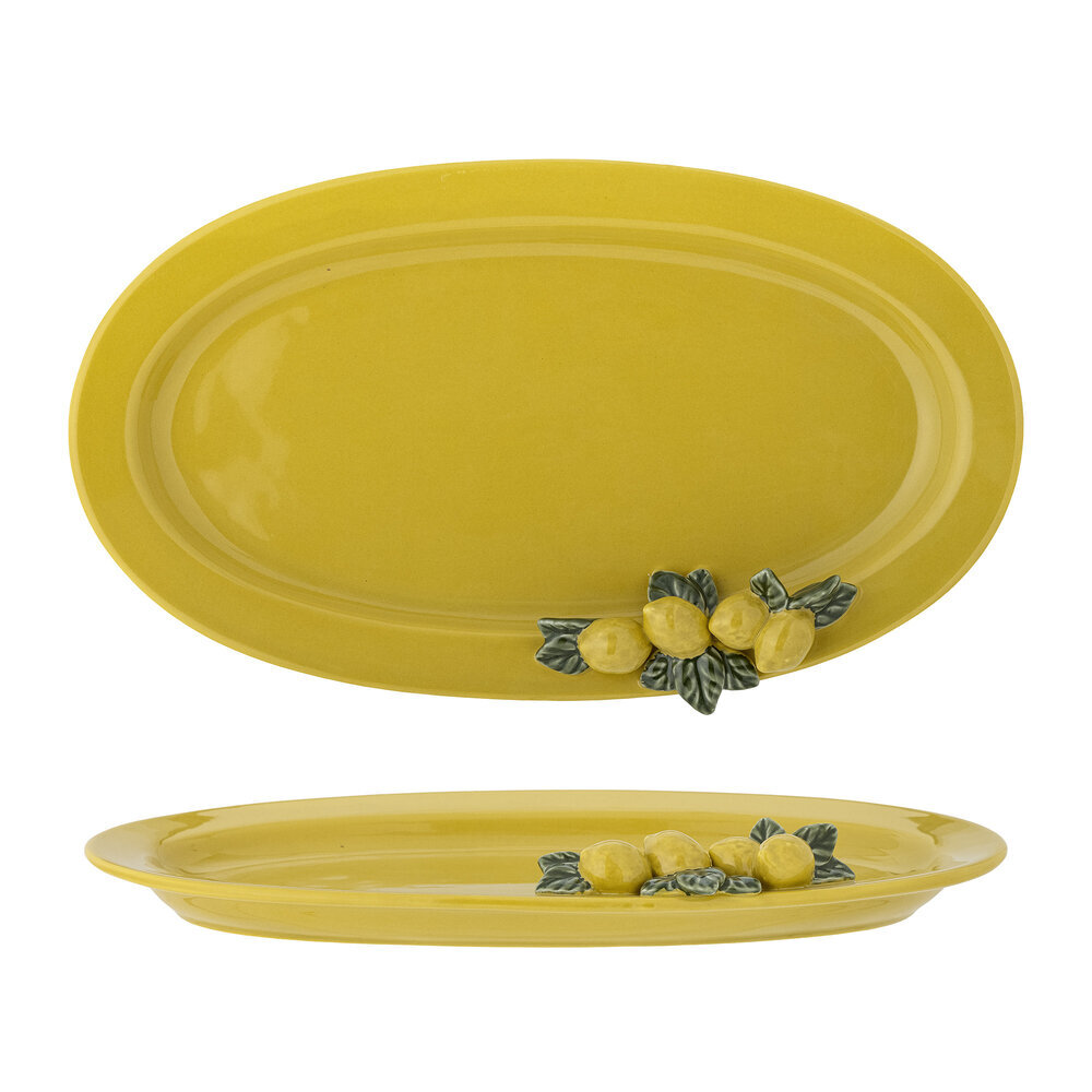 Bloomingville Limone Servierplatte, Gelb, Steingut online kaufen bei SKANDEKO
