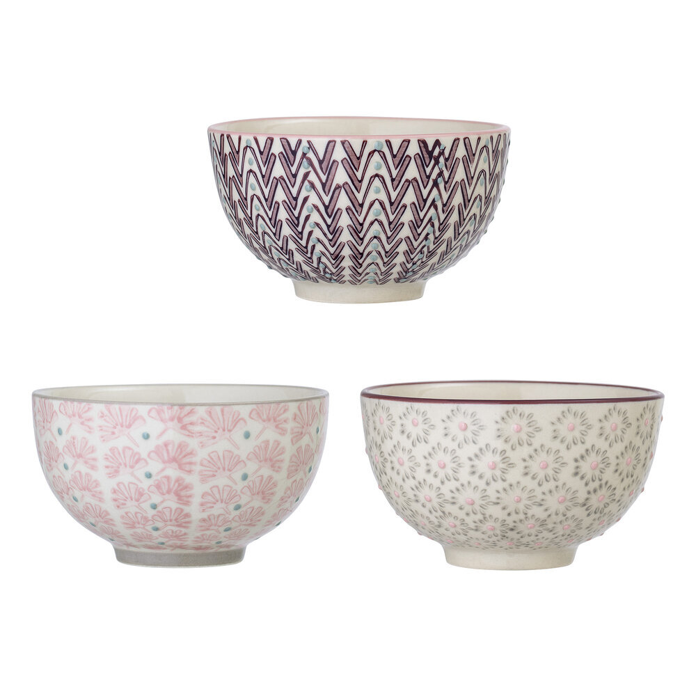 Bloomingville Maya Schale, Violett, Steingut 3er-Set online kaufen bei SKANDEKO