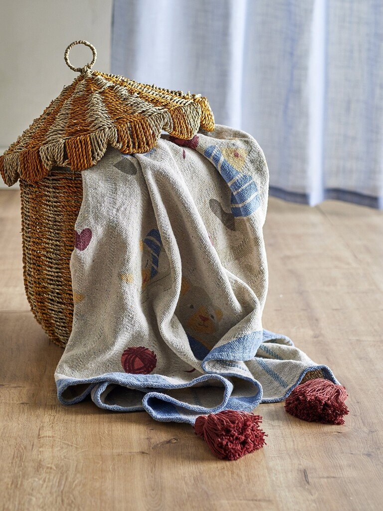 Bloomingville Mini Kuscheldecke Mille mit Katzen-Motiv 130 x 160 cm online kaufen bei SKANDEKO (Ansicht 2)
