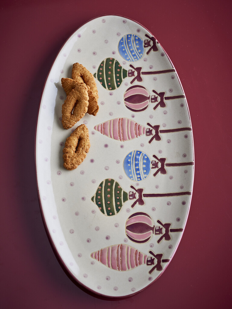 Bloomingville Ornamentia Servierplatte aus Steingut, Weihnachten online kaufen bei SKANDEKO (Ansicht 2)