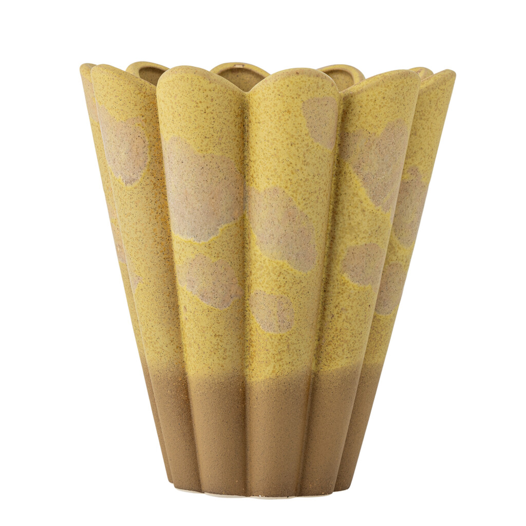 Bloomingville Penn Vase, Gelb, Steingut online kaufen bei SKANDEKO