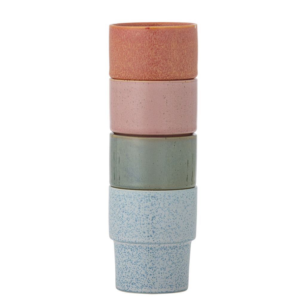 Stapelbarer Steingut Becher Ewan 4er-Set