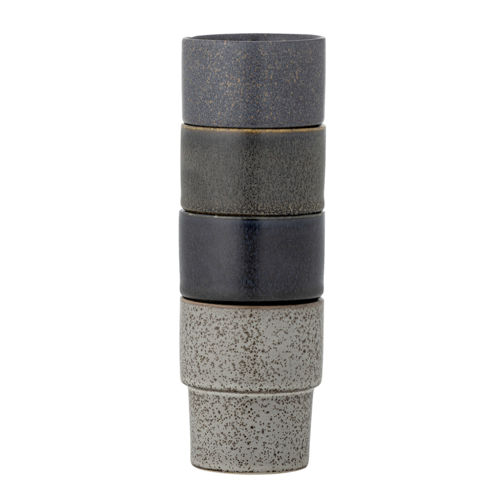 Stapelbarer Steingut Becher Ewan 4er-Set
