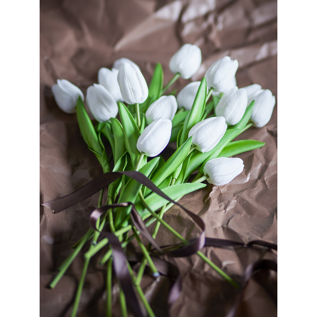 Künstlicher Tulpenstrauß Tulip in Weiß