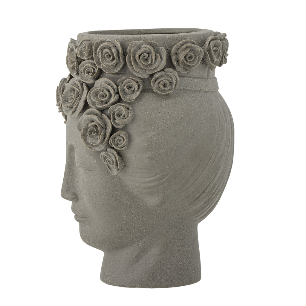 Vase Akira Grau, Steingut