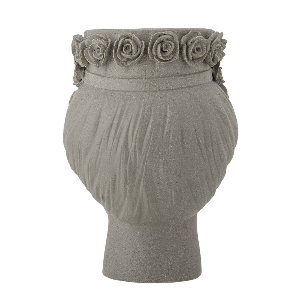 Vase Akira Grau, Steingut