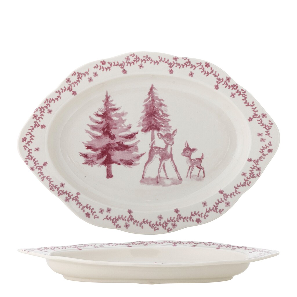 Bloomingville Wonderland Servierplatte aus Steingut in Rosé online kaufen bei SKANDEKO