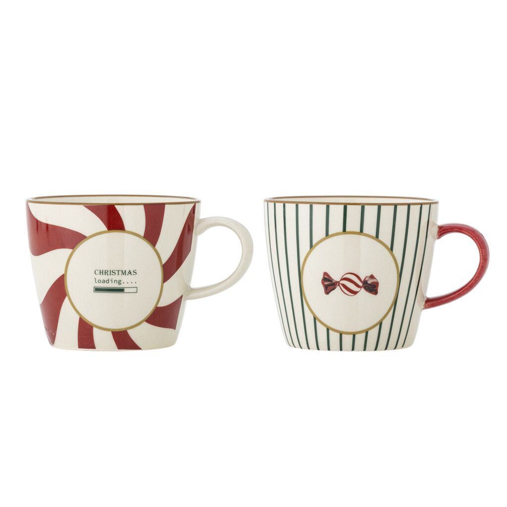 Bloomingville Yule Becher mehrfarbig aus Steingut 2er online kaufen bei SKANDEKO
