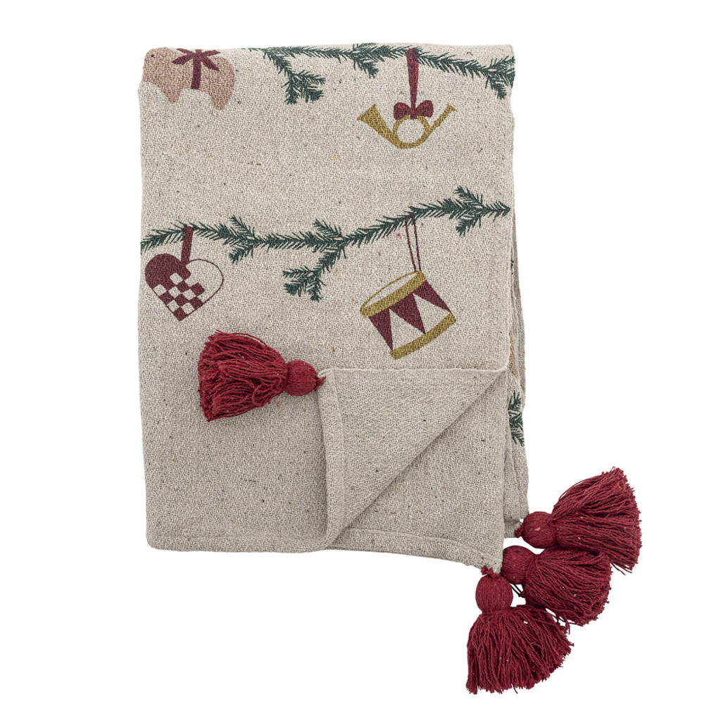 Bloomingville Yule Decke aus recycelter Baumwolle online kaufen bei SKANDEKO