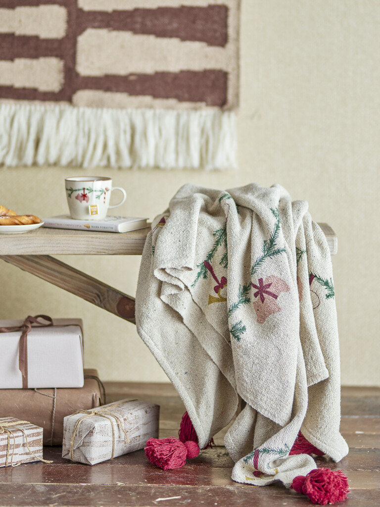 Bloomingville Yule Decke aus recycelter Baumwolle online kaufen bei SKANDEKO (Ansicht 2)