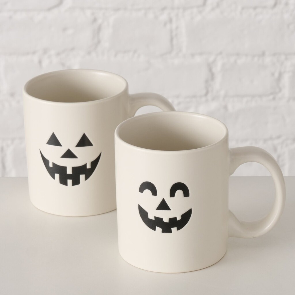 Halloween Becher Boo, 2er Set aus Keramik