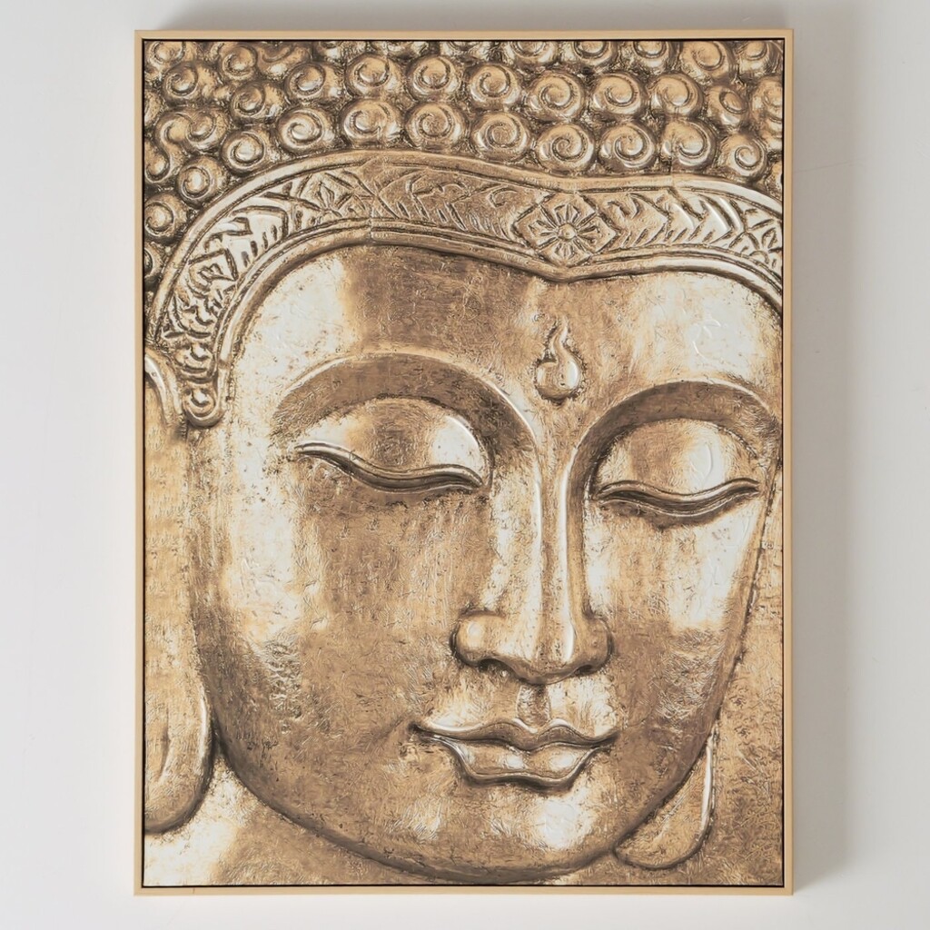 Boltze Wandbild Karuna Buddha Champagner