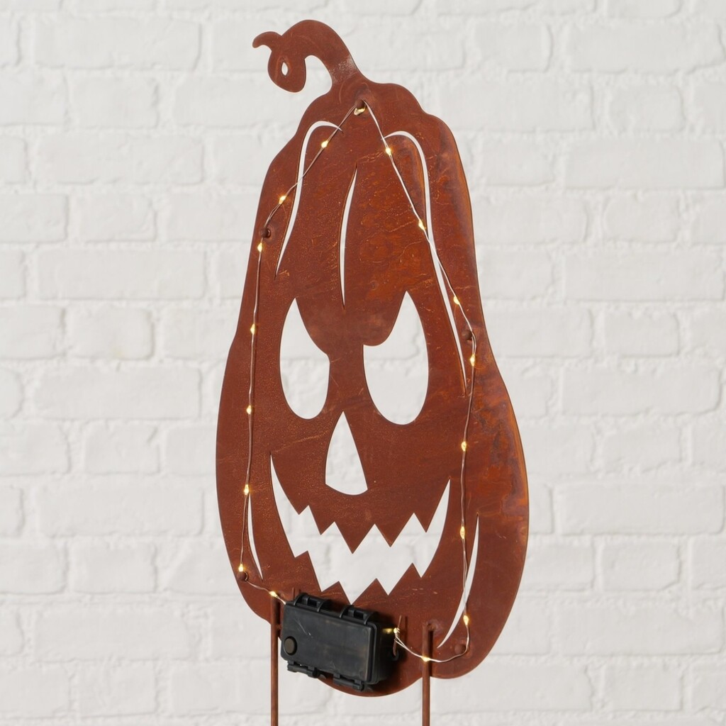 Gartenstab Grimago LED Kürbis