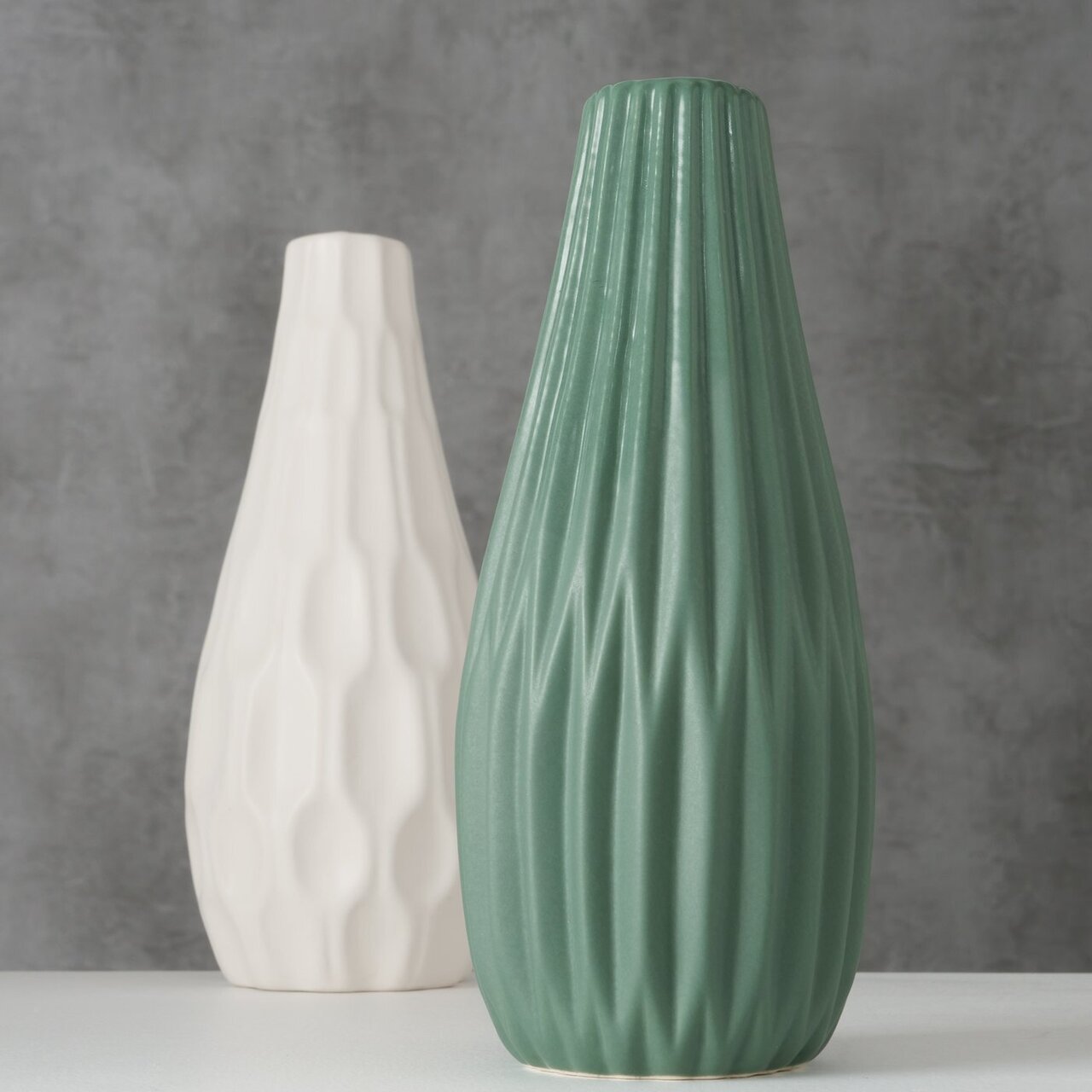 Hohe Vase Lenja 2er grün