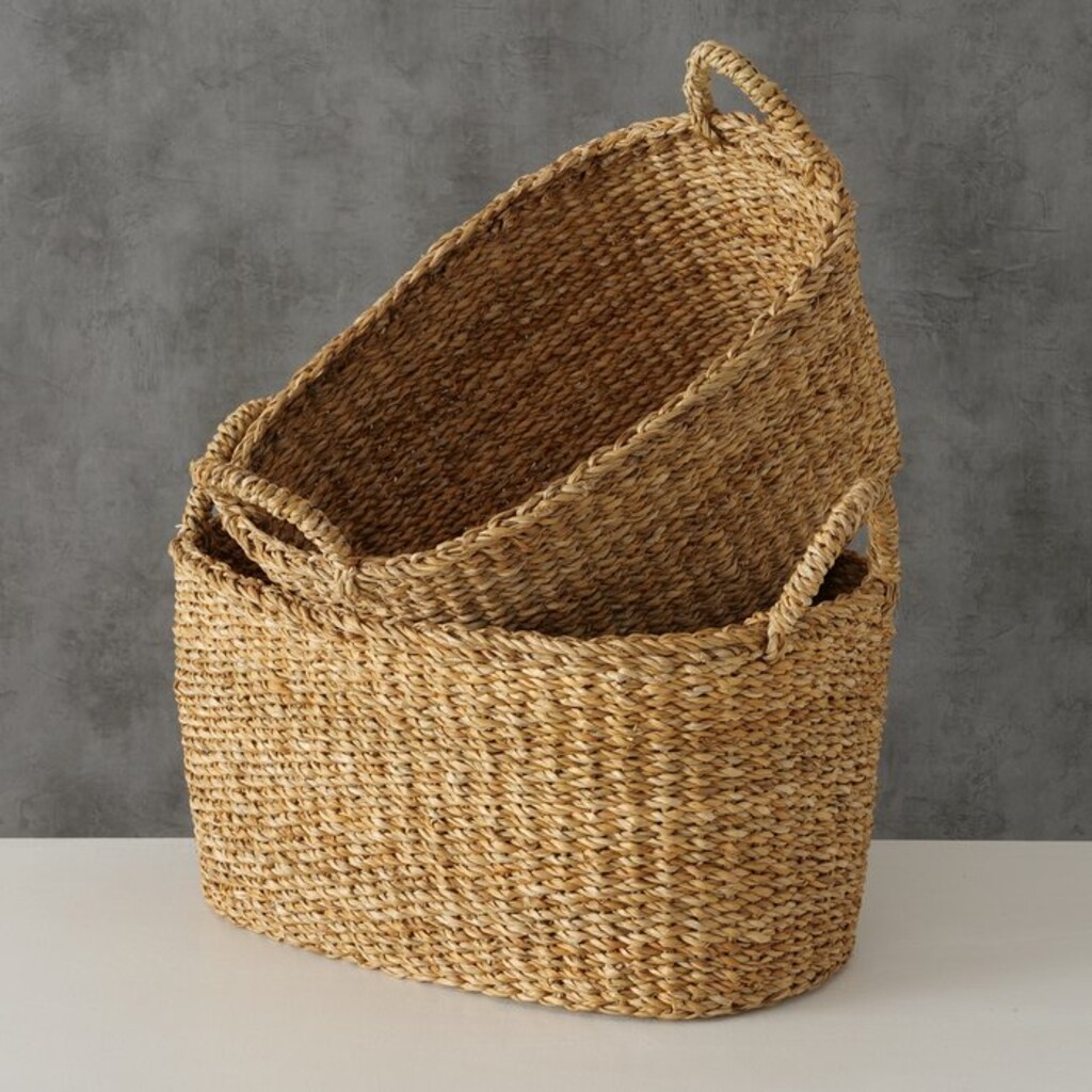 Boltze Körbe aus Seegras oval mit Henkel Sophy, 2er Set online kaufen bei SKANDEKO (Ansicht 2)