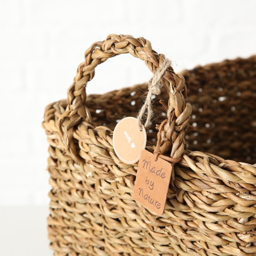 3-teiliges kleines Korbset aus Seegras Sophy