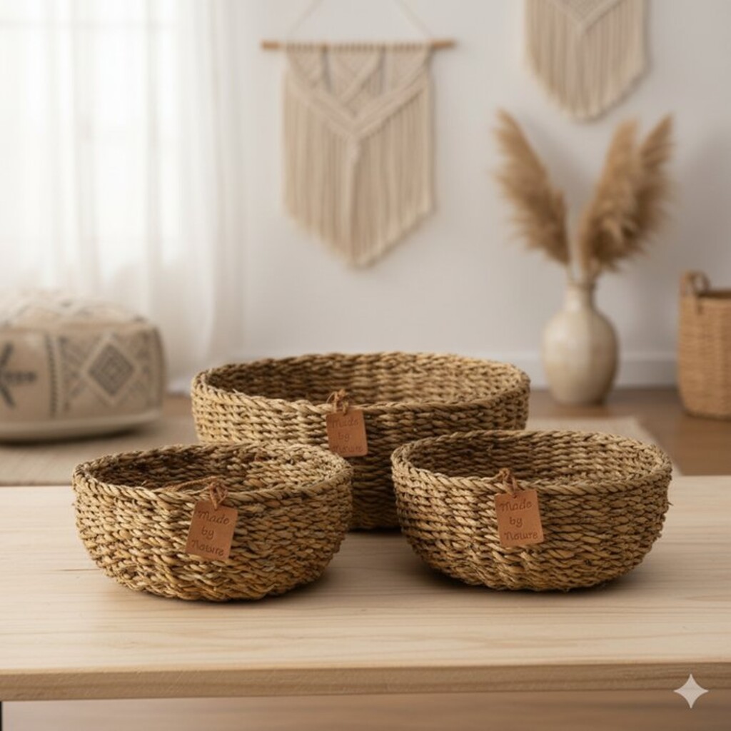 Boltze 3er Set Seegras Körbe Sophy, rund online kaufen bei SKANDEKO (Ansicht 2)