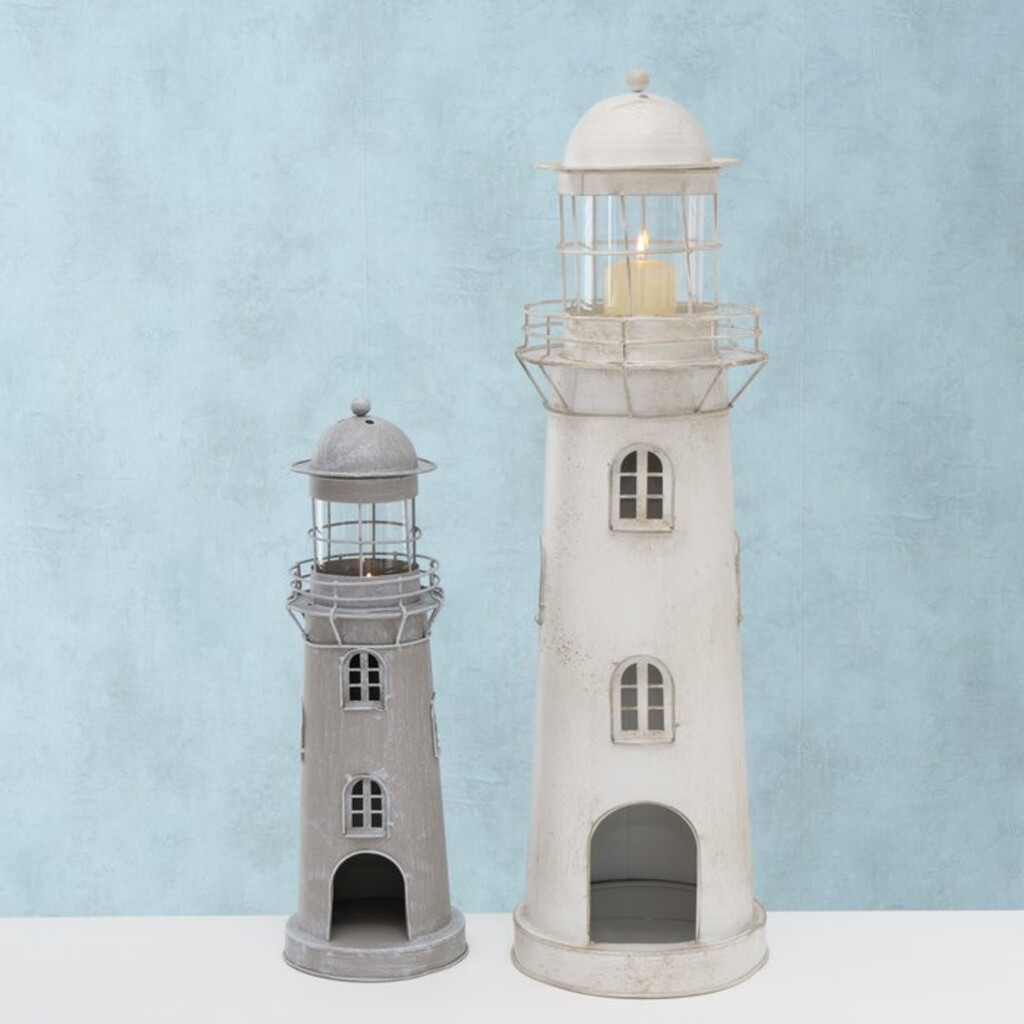 Laterne Leuchtturm, 2er Set