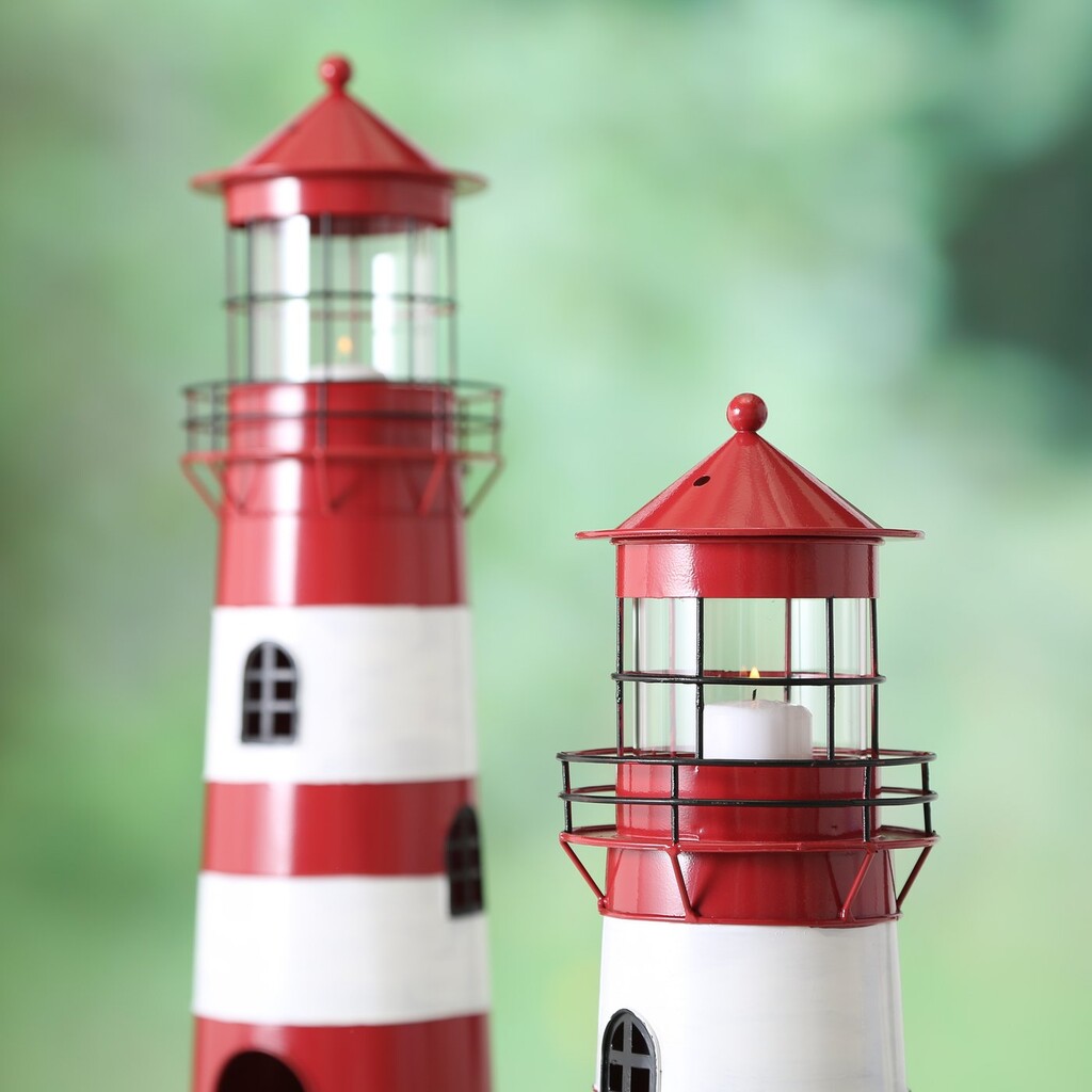 Boltze Laterne roter Leuchtturm, 2 tlg online kaufen bei SKANDEKO (Ansicht 2)