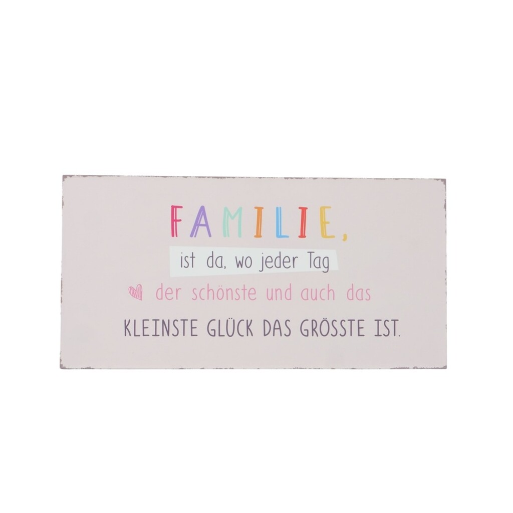 Schild Familie, 3er Set