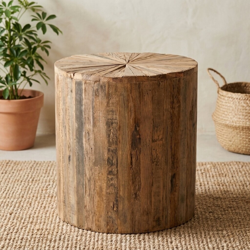 Rustikaler Holz Couchtisch, Beistelltisch Sevali