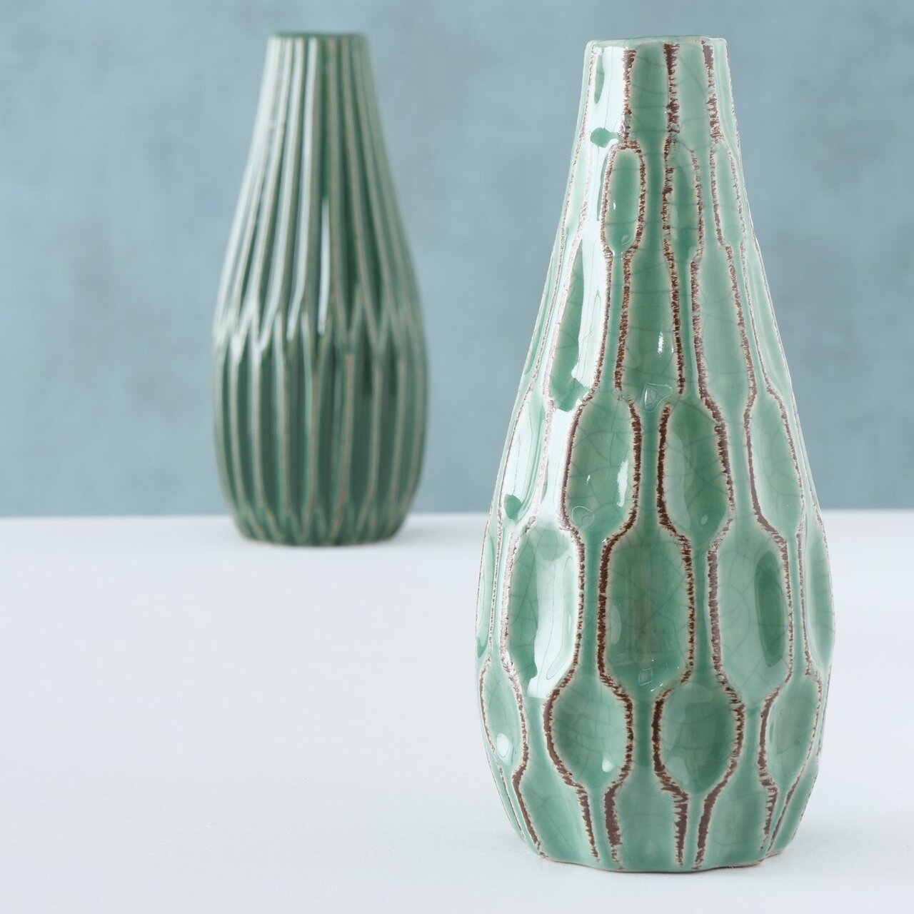 Boltze Vase Lenja 2er Set grün online kaufen bei SKANDEKO (Ansicht 2)