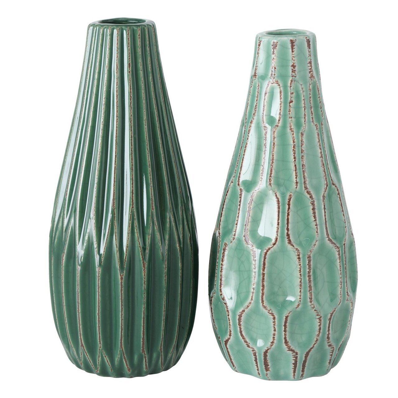 Boltze Vase Lenja 2er Set grün online kaufen bei SKANDEKO