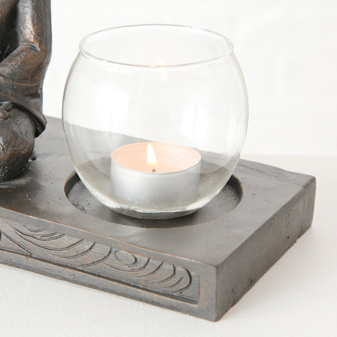 Windlicht Tablett Buddha