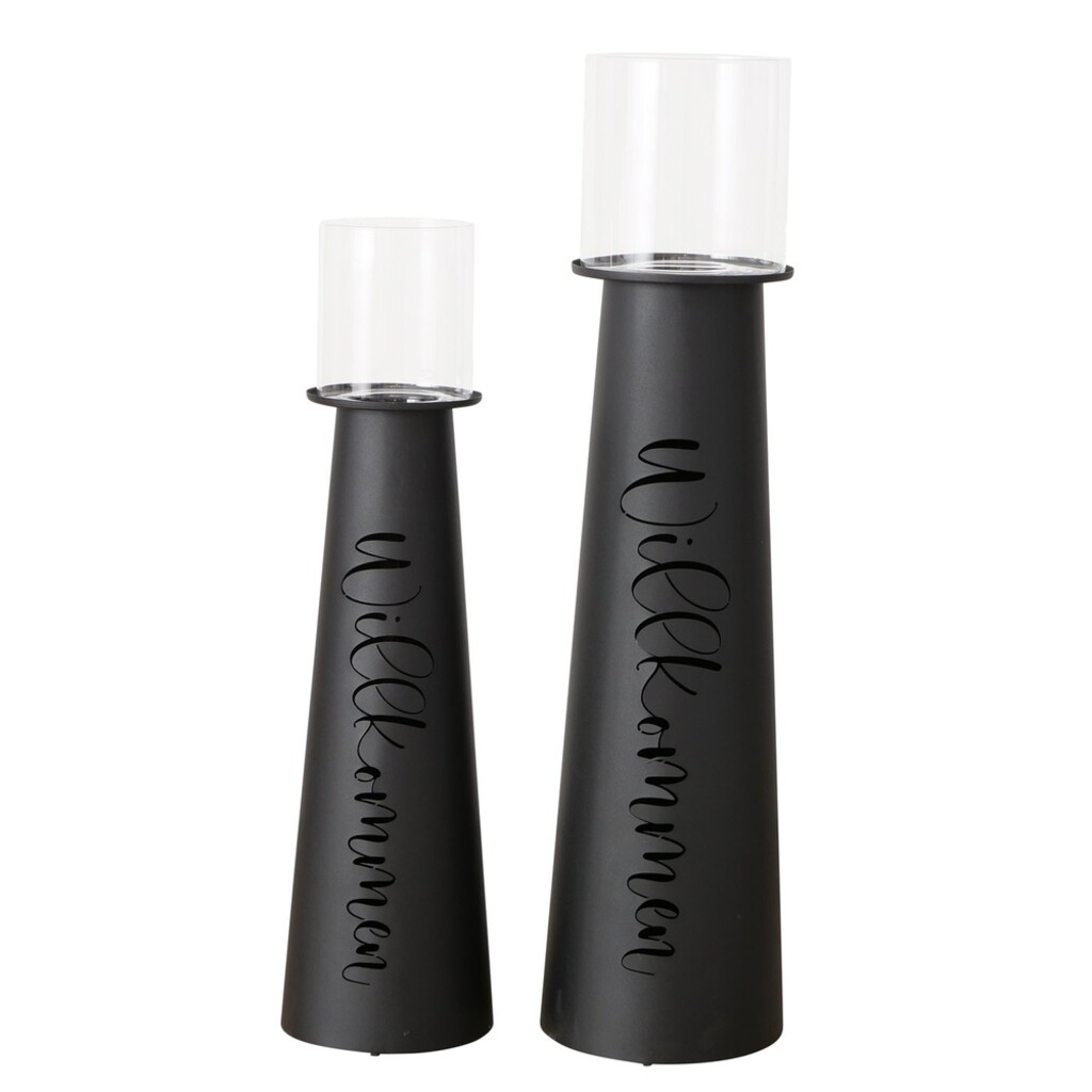 Boltze Windlicht Willkommen aus Eisen, 2er Set online kaufen bei SKANDEKO (Ansicht 2)