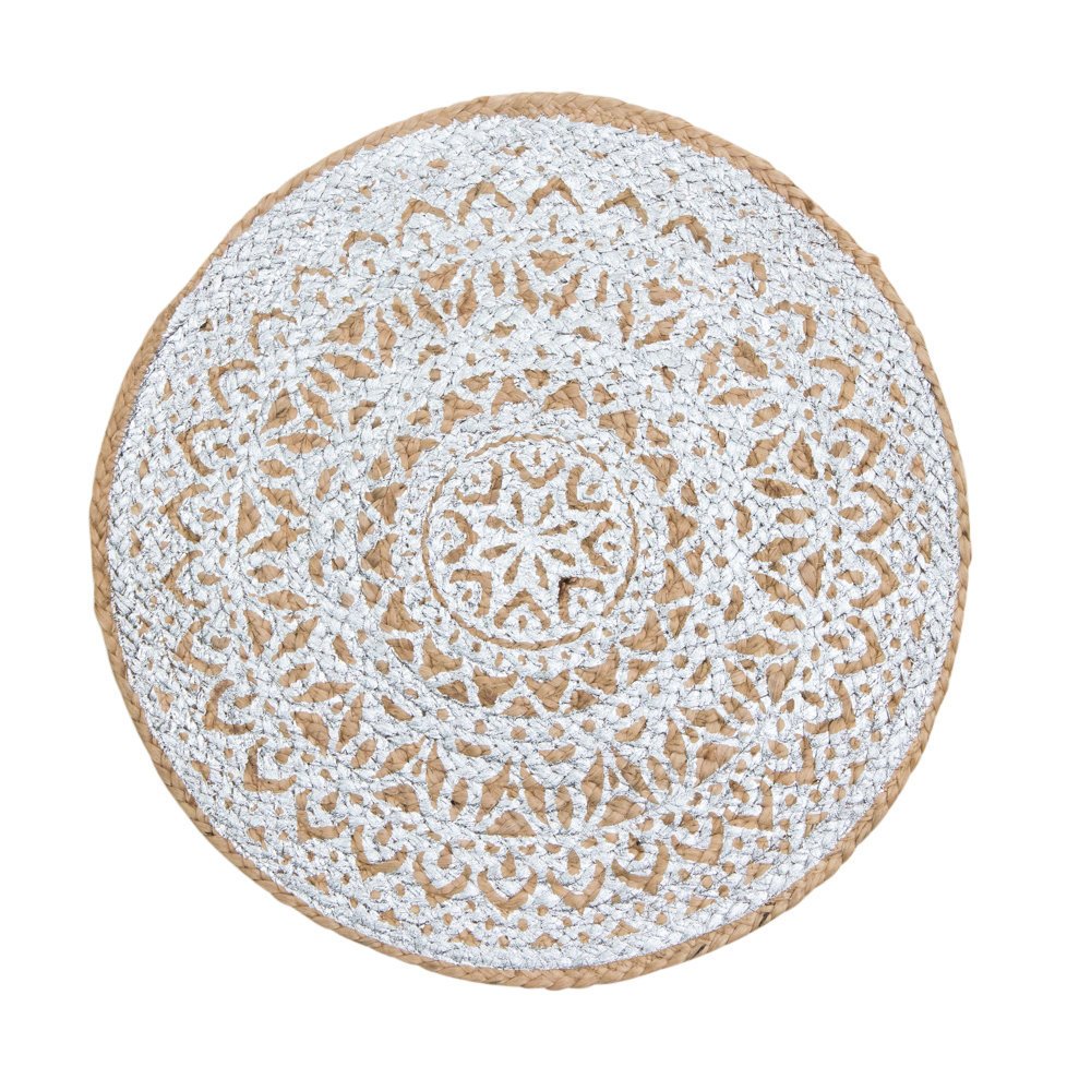 Rundes Tischset aus Jute