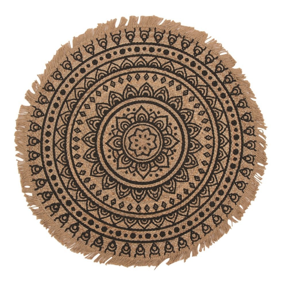byRoom Teppich aus Jute mit Mandala Print online kaufen bei SKANDEKO (Ansicht 2)