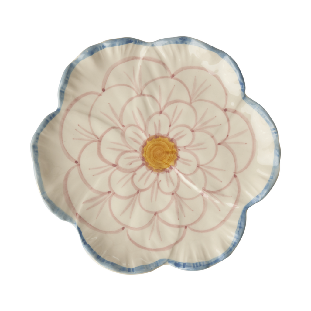 Keramik Beilagenteller Blume