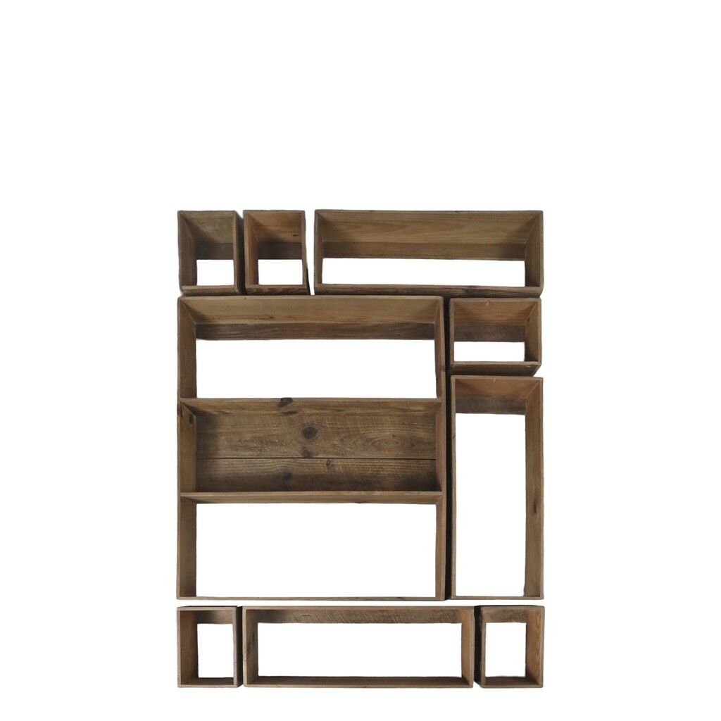Chic Antique 9-teiliges Regal-Set aus Kiefernholz online kaufen bei SKANDEKO