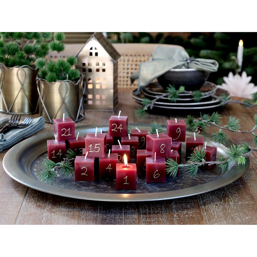 Adventskalender Kerzen 24 Stück