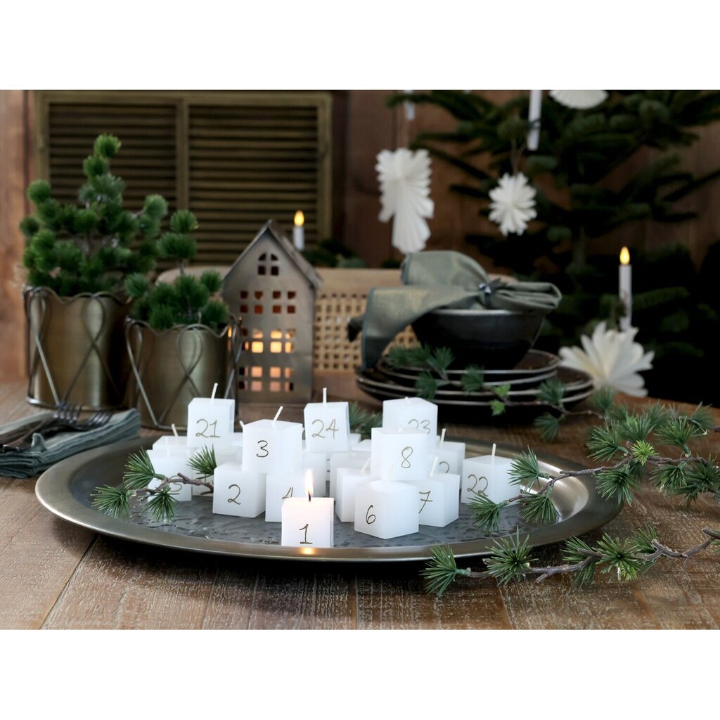 Adventskalender Kerzen 24 Stück