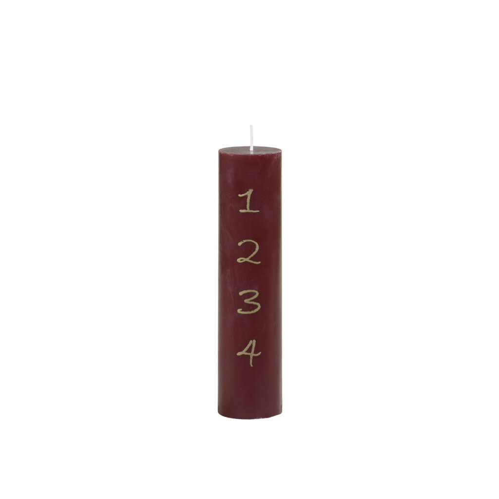 Adventskerze mit Druck 1-4