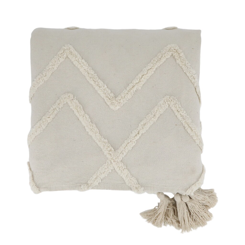 Chic Antique Aix Bettdecke mit Quasten, weiß online kaufen bei SKANDEKO