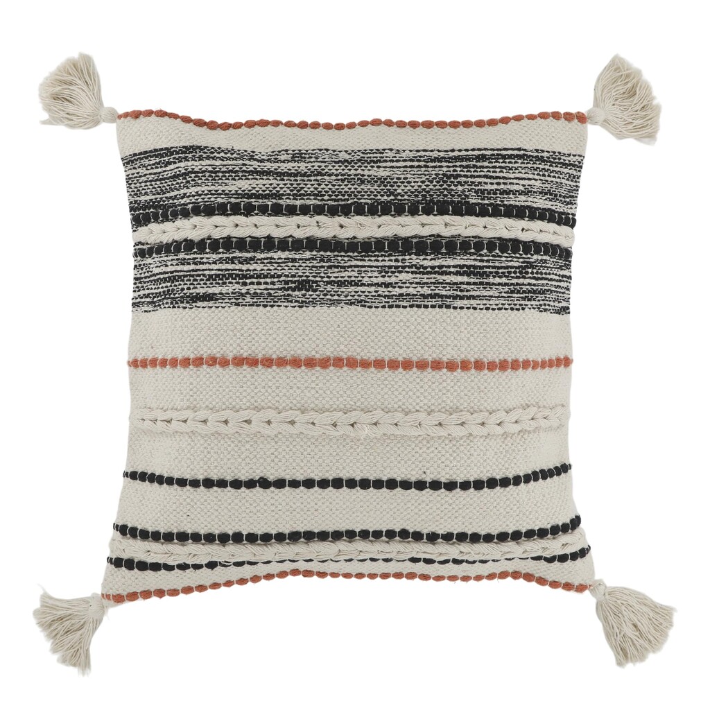 Chic Antique Aix Kissenbezug mit Quasten Gestreift online kaufen bei SKANDEKO