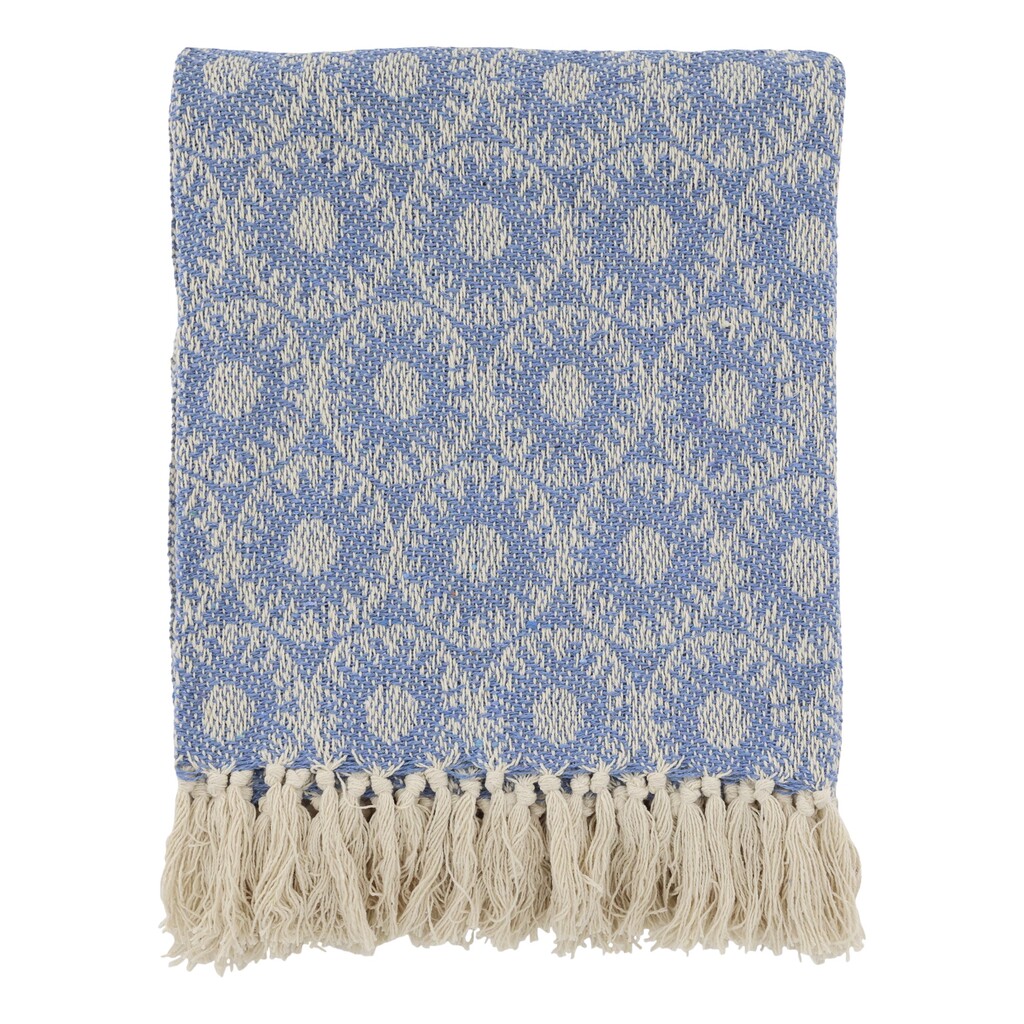 Chic Antique Aix Plaid aus Baumwolle und Garnüberschuss Kreismuster online kaufen bei SKANDEKO