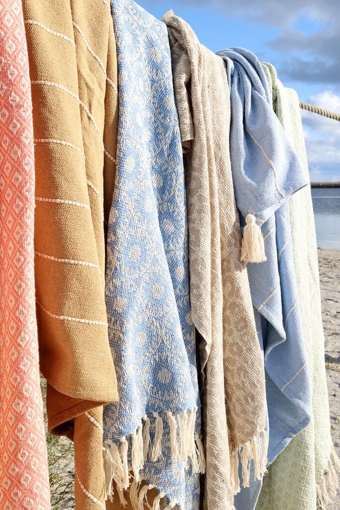 Chic Antique Aix Plaid aus Baumwolle und Garnüberschuss Kreismuster online kaufen bei SKANDEKO (Ansicht 2)