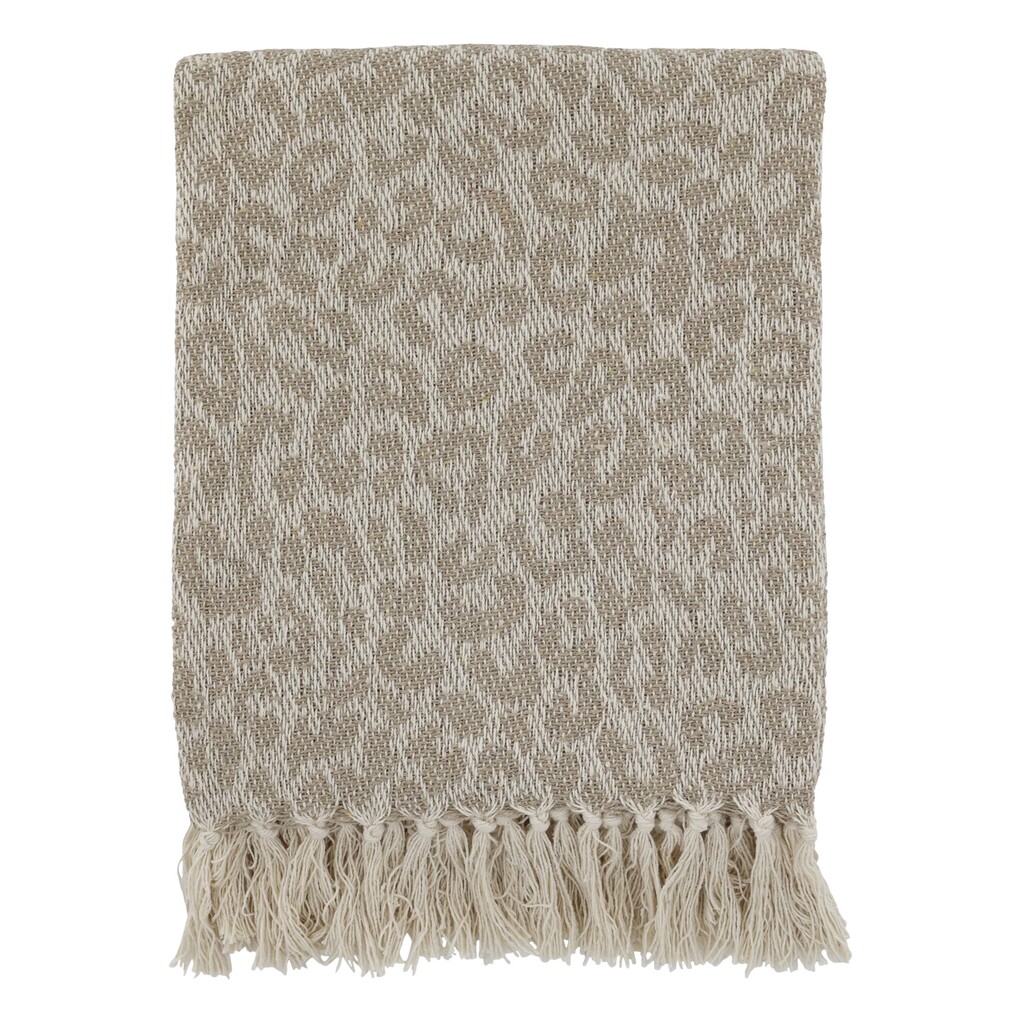 Chic Antique Aix Plaid aus Garnüberschuss, Leopardmuster online kaufen bei SKANDEKO