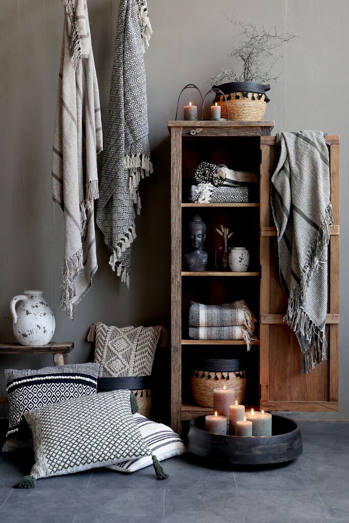 Chic Antique Aix Plaid aus Garnüberschuss, Streifen online kaufen bei SKANDEKO (Ansicht 2)