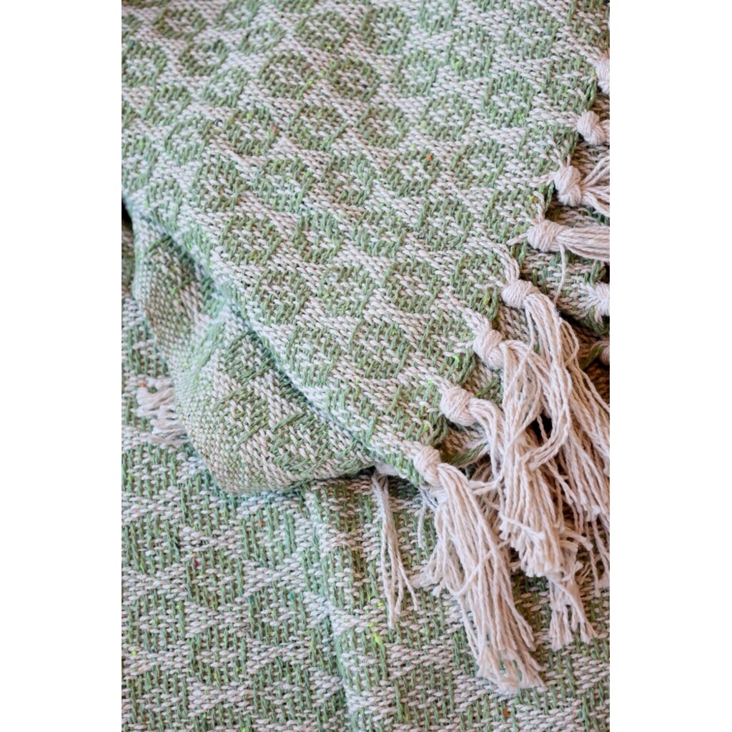 Chic Antique Aix Plaid Decke Grün 150 x 130 cm