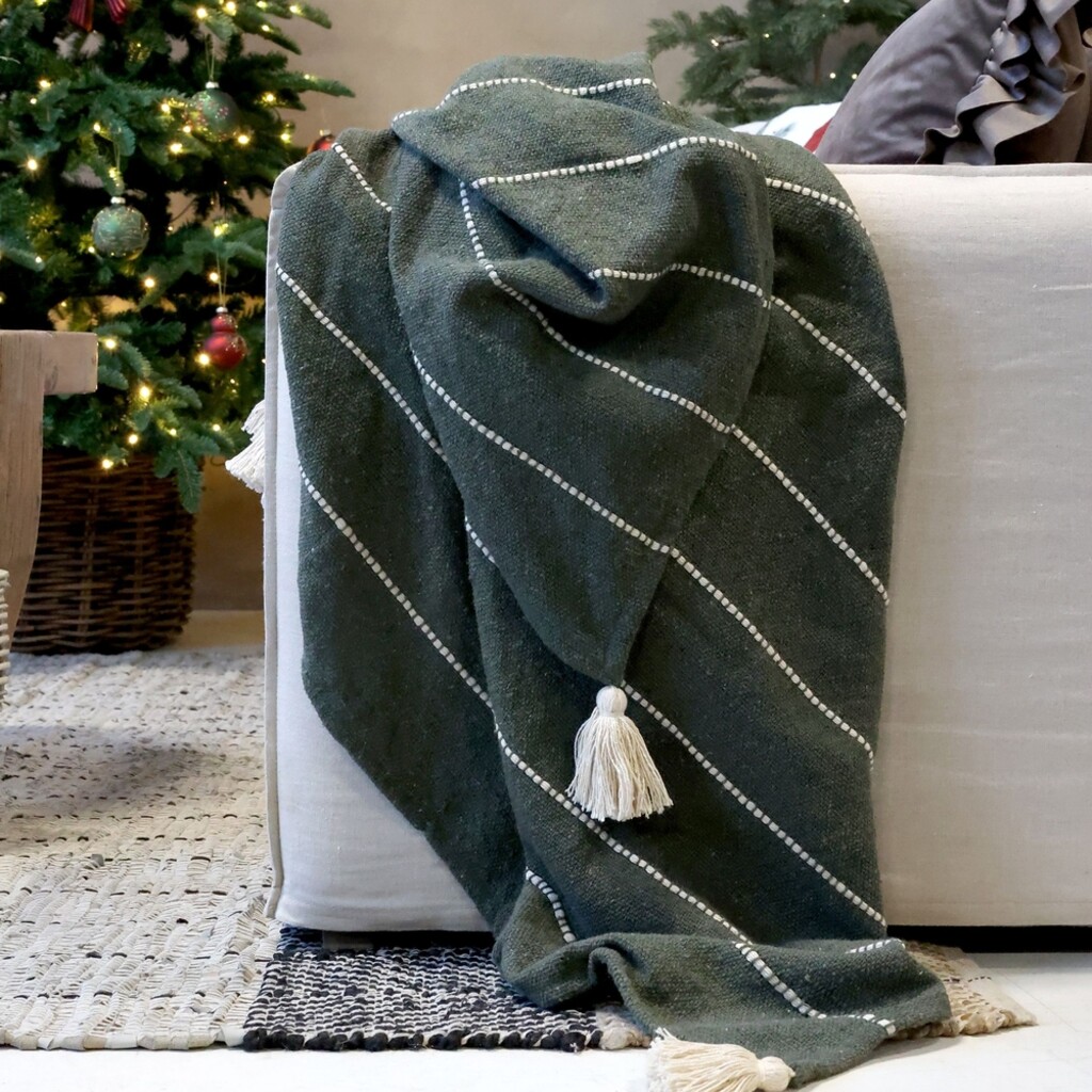 Aix Plaid Decke aus Baumwoll-Garnüberschuss, Weihnachtlich