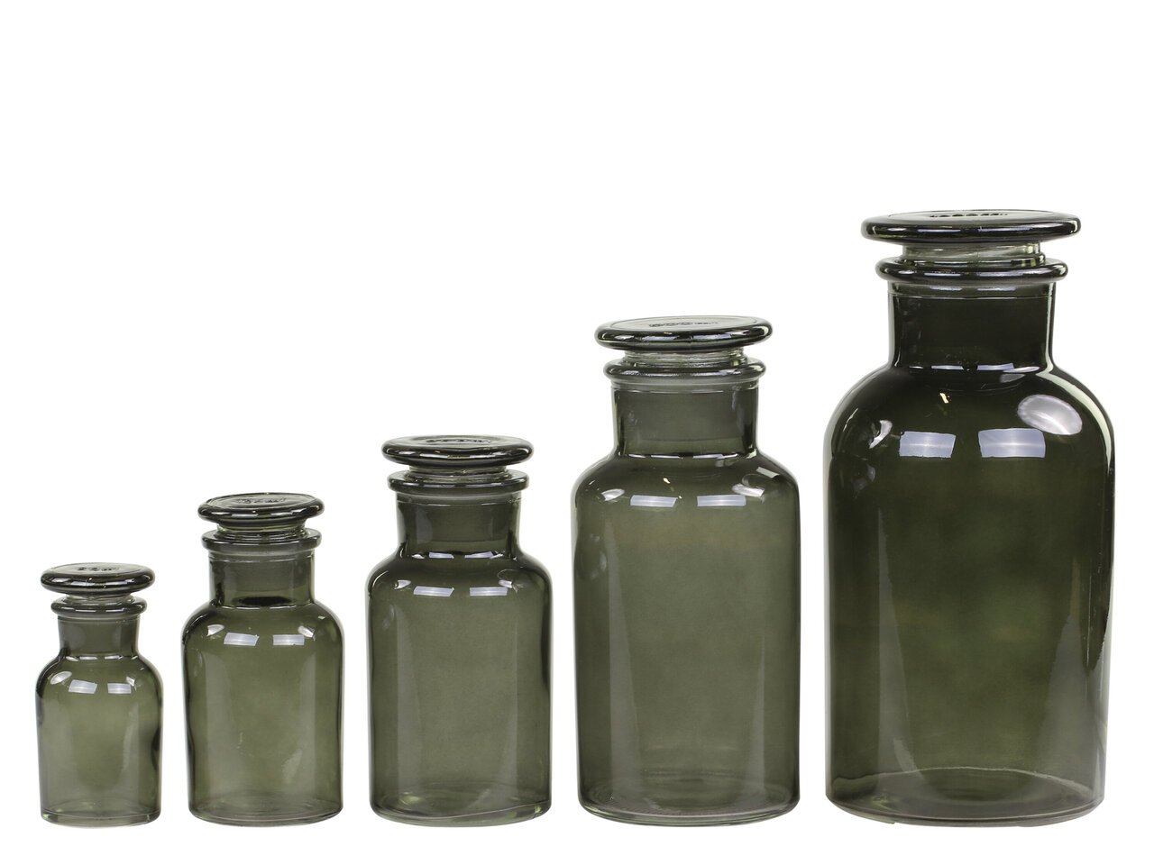 Alt Französche Apotheker Gläser 5er