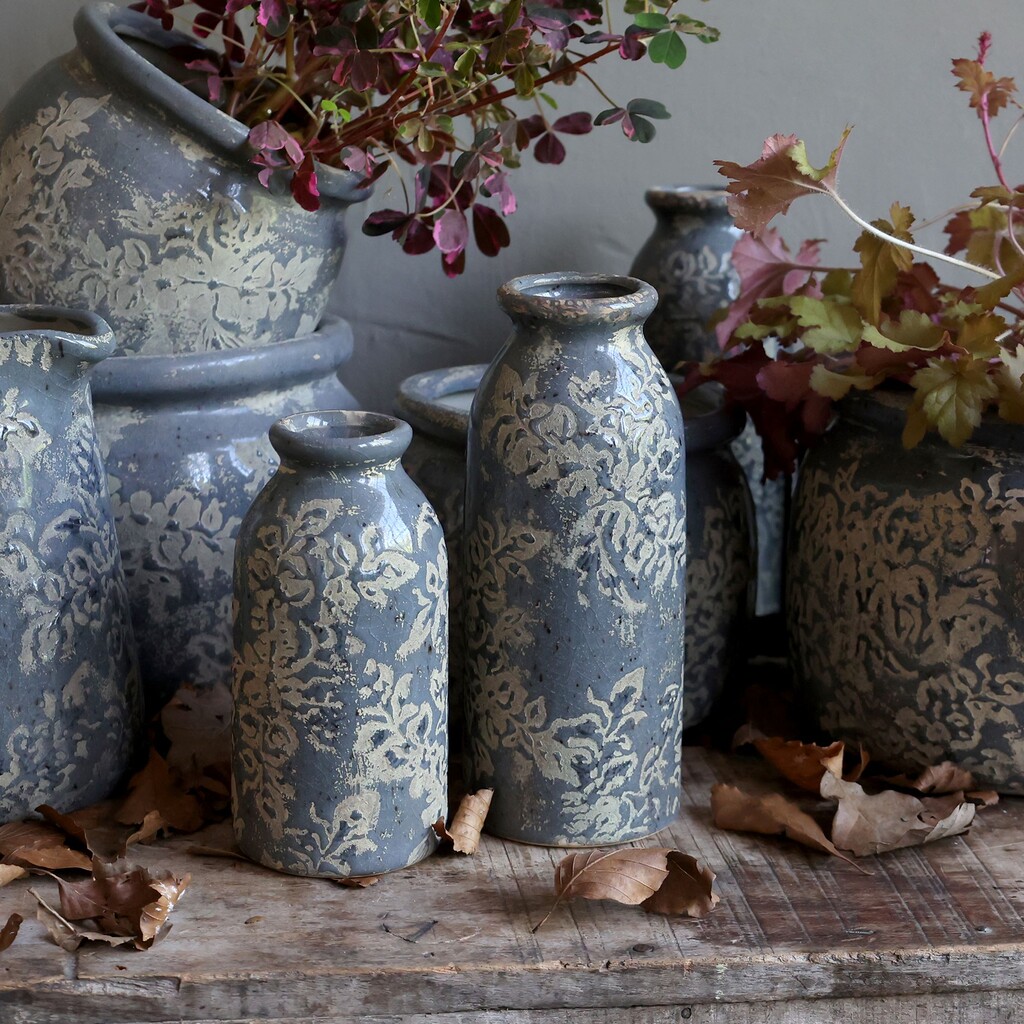 Chic Antique Antibes Vase mit Blumenmuster online kaufen bei SKANDEKO (Ansicht 2)