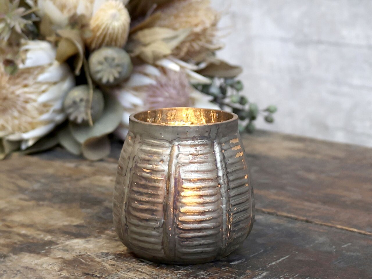 Chic Antique Antiker Teelichthalter mit Rillen online kaufen bei SKANDEKO (Ansicht 2)