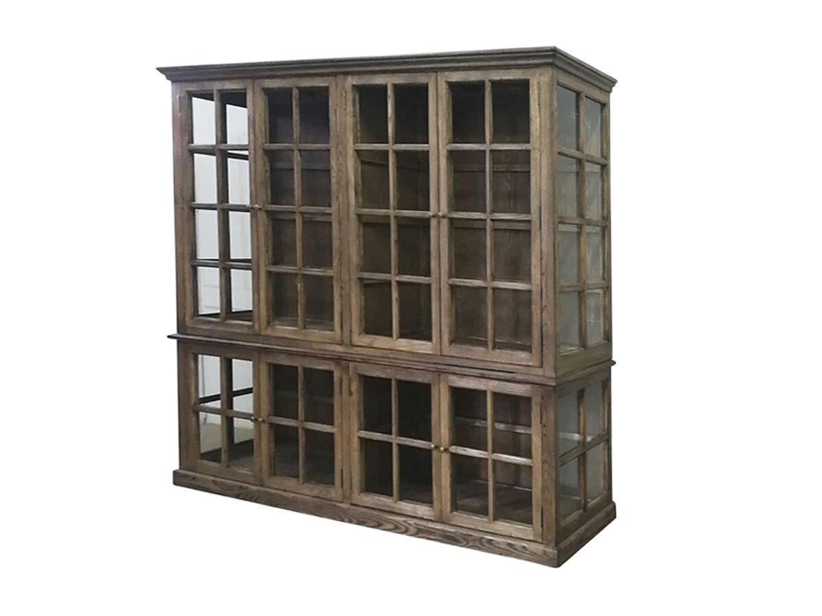 Chic Antique antiker Vitrinenschrank Marseille 8 Türen