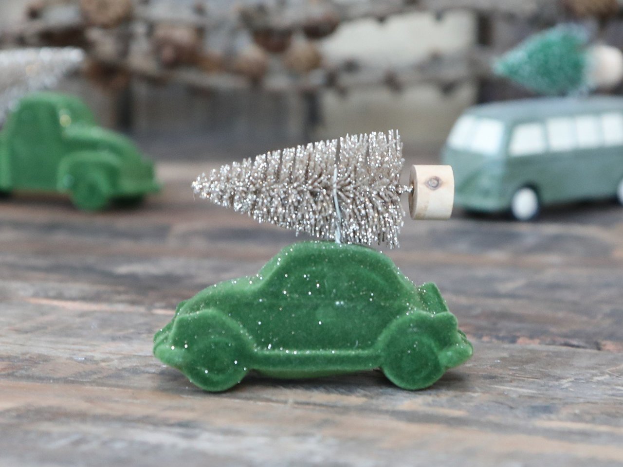 Chic Antique Autofigur mit Velours Weihnachtsbaum online kaufen bei SKANDEKO (Ansicht 2)